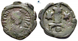 Justinian I AD 527-565. Constantinople. Decanummium Æ