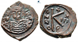 Maurice Tiberius AD 582-602. Byzantine. Half Follis or 20 Nummi Æ