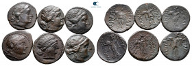 Lot of ca. 6 greek bronze coins / SOLD AS SEEN, NO RETURNvery fine