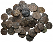Lot of ca. 50 medieval bronze coins / SOLD AS SEEN, NO RETURNvery fine