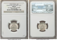 Chekiang. Republic 10 Cents Year 13 (1924) MS64 NGC, KM-Y371, L&M-289. A brilliant and flashy minor of Chekiang boasting fully struck-up motifs bathed...