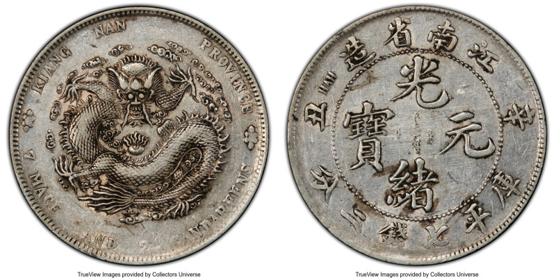 Kiangnan. Kuang-hsü Dollar CD 1901 XF Details (Graffiti) PCGS, Nanking mint, KM-...