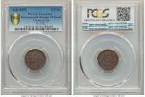 Kirin. Kuang-hsü 2 Cash ND (1905) XF Details (Environmental Damage) PCGS, Chi mint, KM-Y175. Chocolate brown with scattered spots of the noted corrosi...