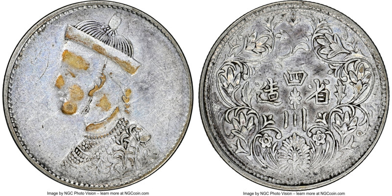 Tibet. Theocracy Rupee ND (1911-1933) XF Details (Cleaned) NGC, Chengdu mint, KM...