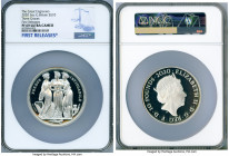 Elizabeth II silver Proof "The Three Graces" 10 Pounds (5 oz) 2020 PR69 Ultra Cameo NGC, KM-Unl. Mintage: 500. First Releases. From the Great Engraver...