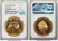 Elizabeth II gold Proof "The Three Graces" 200 Pounds (2 oz) 2020 PR70 Ultra Cameo NGC, KM-Unl. Mintage: 335. From the Great Engravers series. First R...