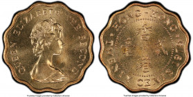 British Colony. Elizabeth II Specimen 20 Cents 1979 SP65 PCGS, KM36. Golden surfaces with traces of magenta toning on this lustrous specimen. Ex. King...