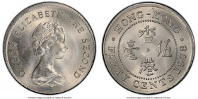British Colony. Elizabeth II Mint Error - Struck on Foreign Planchet 50 Cents 1978 MS65 PCGS, KM41. A mint error issue that is struck on a 4.0gm coppe...