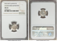 Meiji 5 Sen Year 10 (1877) MS64 NGC, KM-Y22. Type 2. Characters not connected variety. Light silvery toning with cartwheel luster.

HID09801242017

© ...