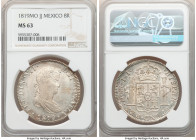 Ferdinand VII 8 Reales 1819 Mo-JJ MS63 NGC, Mexico City mint, KM111. An appreciable and conditionally sensitive Choice Mint State specimen displaying ...