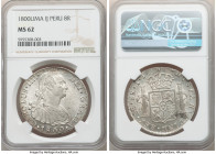 Charles IV 8 Reales 1800 LM-IJ MS62 NGC, Lima mint, KM97. Remarkably lustrous surfaces with scattered spots of patina.

HID09801242017

© 2020 Heritag...