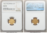 Spanish Colony. Isabel II gold Peso 1862 AU50 NGC, Manila mint, KM142. Light red toning over the trace luster.

HID09801242017

© 2020 Heritage Auctio...
