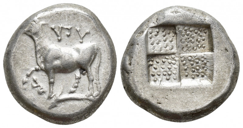Greek Coins
THRACE, Byzantion. Circa 387/6-340 BC. AR Tetradrachm . Bull standin...