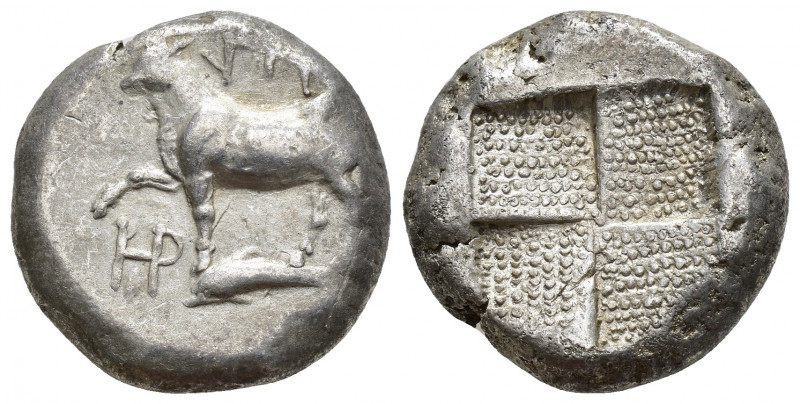 Greek Coins
THRACE, Byzantion. Circa 387/6-340 BC. AR Tetradrachm . Bull standin...