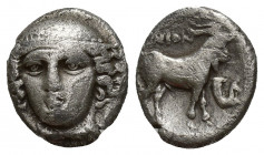 Greek Coins
THRACE, AINOS Ar Circa 455/4-453/2 BC Head of Hermes right, wearing petasos with row of rivets / AINI, goat right, below beard, monogram, ...