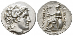 Greek Coins
Kings of Thrace. Lysimachos, 305-281 BC Ar Tetradrachm Bithynia, Calchedon Mint, ca. 260-220 B C. Posthumous issue. Diademed head of Alex...