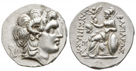 Greek Coins
Kings of Thrace. Lysimachos.. 305-281 BC. Ar Tetradrachm Posthumous issue. Uncertain mint. Struck 3rd century BC. Diademed head of the dei...