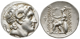 Greek Coins
Kings of Thrace. Lysimachos.. 305-281 BC. Ar Tetradrachm Smyrna mint. Struck circa 287/6-282/1 BC. Diademed head of the deified Alexander...