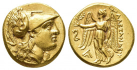 Greek Coins
KINGS of MACEDON. Philip III Arrhidaios. 323-317 BC. AV Stater In the name of Alexander III. Lampsakos mint. Struck under Leonnatos, Arrh...
