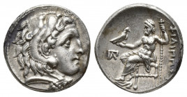 Greek Coins
KINGS of MACEDON. Philip III Arrhidaios, 323-317 BC. AR Drachm Amphipolis mint. Struck under Antipater, circa 325-323 BC. Head of Herakle...
