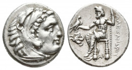 Greek Coins
KINGS of MACEDON. Alexander III. 336-323 BC. Ar Drachm Lampsakos mint. Struck 310-301 BC. Head of Herakles right, wearing lion's skin head...