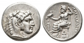 Greek Coins
KINGS OF MACEDON. Alexander III 'the Great' 336-323 BC .Ar Drachm. Lampsakos. Head of Herakles right, wearing lion's skin AΛEΞANΔPOY.Zeus ...