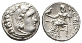 Greek Coins
KINGS of MACEDON. Philip III Arrhidaios. 323-317 BC. Ar DrachmIn the name and types of Alexander III. Kolophon mint. Struck under Menander...
