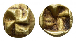 Greek Coins
IONIA, Uncertain. Late 7th to Mid-6th century BC. EL Sixth Stater - Hekte Phokaic Standard. Raised swastika pattern / Quadripartite incuse...