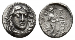 Greek Coins
CARIA, Satraps of. Hidrieus. 353-344 BC. AR Hemidrachm Laureate three-quarter facing head of Apollo, head turned slightly right / IDRIEWS,...