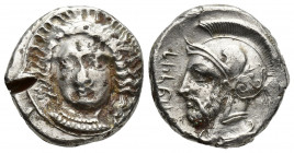 Greek Coins
CILICIA, Tarsos. Datames, Satrap of Cilicia and Cappadocia. 384-361/0 BC. AR Stater Struck circa 373/2-369/8 BC. Female head facing slight...