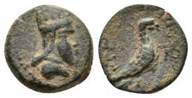 Greek Coins
KINGS of ARMENIA. Tigranes V. Circa AD 6-12. Ae Chalkous Artagigarta(?) mint. Draped bust right, wearing Armenian tiara / Eagle standing r...