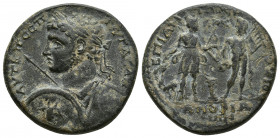 Roman Provincial
PHRYGIA. Amorium. Geta, AD 209-211. Ae , Ioukoundos, archon. AYΓOYTOC ΓЄTAC AYΓ Laureate, draped and cuirassed bust of Geta to left,...