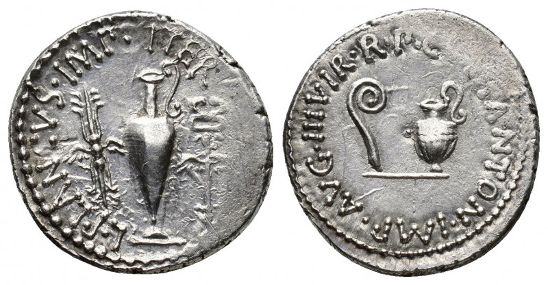 Roman Republic
The Triumvirs. Mark Antony. Early summer 40 BC. AR Denarius Mili...
