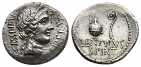 Roman Republic
C. Cassius Longinus, 43-42 BC. Denarius , with L. Cornelius Lentulus Spinther. Military mint moving with the army of Brutus and Cassiu...