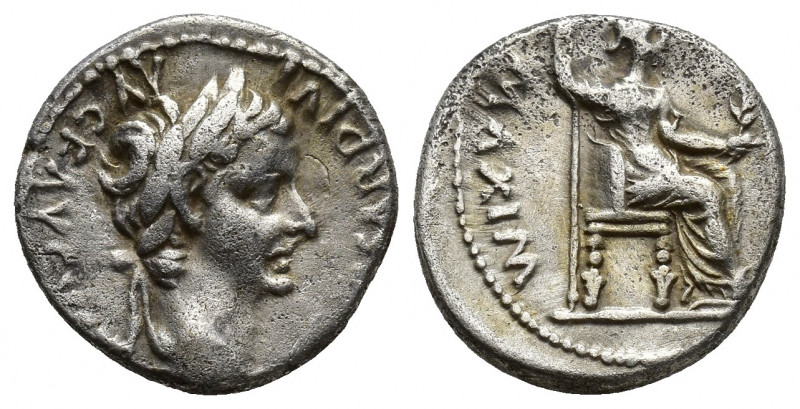 Roman Imperial
Tiberius. AD 14-37. AR Denarius “Tribute Penny” type. Lugdunum (L...