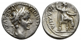 Roman Imperial
Tiberius. AD 14-37. AR Denarius “Tribute Penny” type. Lugdunum (Lyon) mint. Group 6, AD 36-37. TI CΛESΛR DIVI ΛVG F ΛVGVSTVS, laureate ...