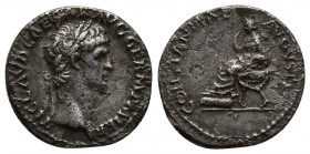 Roman Imperial
CLAUDIUS. 41-54 AD. AR Denarius Rome mint. Struck circa 41-42 AD. Laureate head right / Constantia seated left on curule chair, feet o...