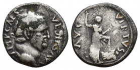 Roman Imperial
VESPASIAN 69-79 . Denarius. Antioch. IMP CAESAR VESPASIANVS AVG. Laureate head right. VIRTVS AVGVST . 
Virtus standing right, foot on p...