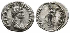 Roman Imperial
Domitilla Younger. Died before AD 69. AR (Fourrée ) Denarius Rome mint. Struck under Domitian, AD 82-83. DIVA DOMITILLA AVGVSTA, drape...