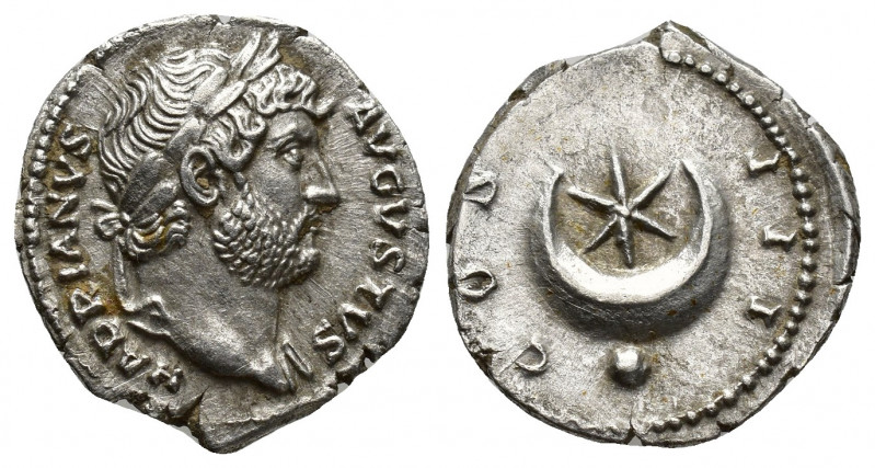 Roman Imperial
Hadrian AR Denarius. Rome, AD 125-128. HADRIANVS AVGVSTVS, laurea...