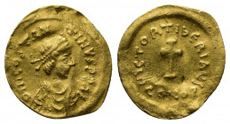 Byzantine
TIBERIUS II CONSTANTINE 578-582 . AV Tremissis. Constantinople. D m CONSTANTINVS P P AVC.Diademed, draped and cuirassed bust right.VICTOR TI...