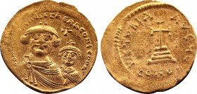 Byzantine
Heraclius with Heraclius Constantine 610-641. Solidus. Constantinople δδ NN ҺЄRACLIЧS ЄT ҺЄRA CONST P P AV.Crowned and draped facing busts o...