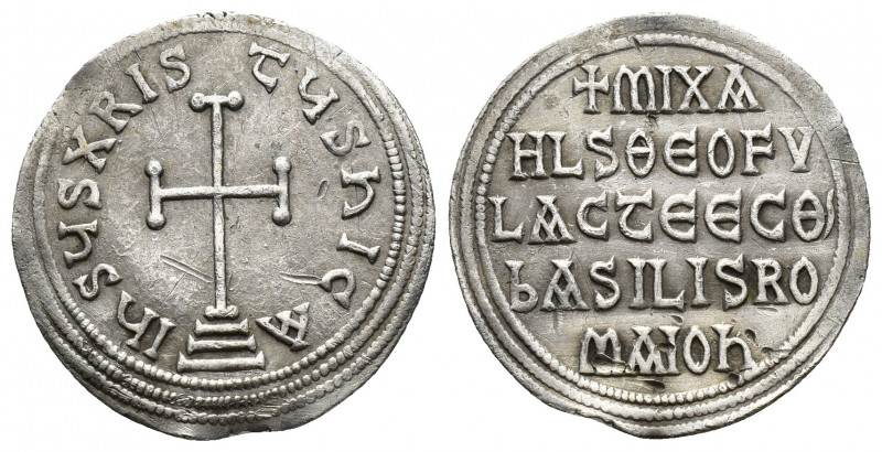 Byzantine
Michael I Rhangabe, with Theophylactus. 811-813. AR Miliaresion Consta...