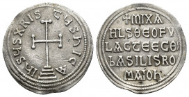 Byzantine
Michael I Rhangabe, with Theophylactus. 811-813. AR Miliaresion Constantinople mint. Cross potent set on three steps / +MIXA/HL S ӨЄOFV/LACτ...