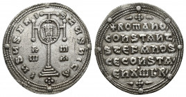 Byzantine
Constantine VII Porphyrogenitus, with Romanus I, Stephen and Constantine AR Miliaresion. Constantinople, AD 913-959. IҺSЧS XRISTЧS ҺICA, cro...