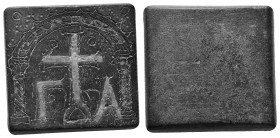 Byzantine Weight 
Byzantine Empire. Ae 2 Unciae square weight. 5th-7th Century AD. Long cross flanked by Γ·-A; in upper corners
. Bendall 72/73 var. t...