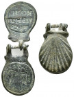 Byzantine Seal
Byzantine Stamp Seal . 7th-8th century AD three lines of inscription and animal figure in the form of a.
 Seashell.Fine
Weight: 10 Diam...
