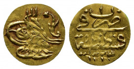 Medieval & World
Ottoman – II. Mahmut (A.D. 1223) One Ruby gold per year. Very fine 
Weight: 0.48 Diameter: 11.38