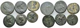 6 Roman provincial greek coins lots.(as you can see)