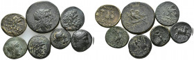 7 Greek coins lots.(as you can see)